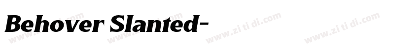 Behover Slanted字体转换